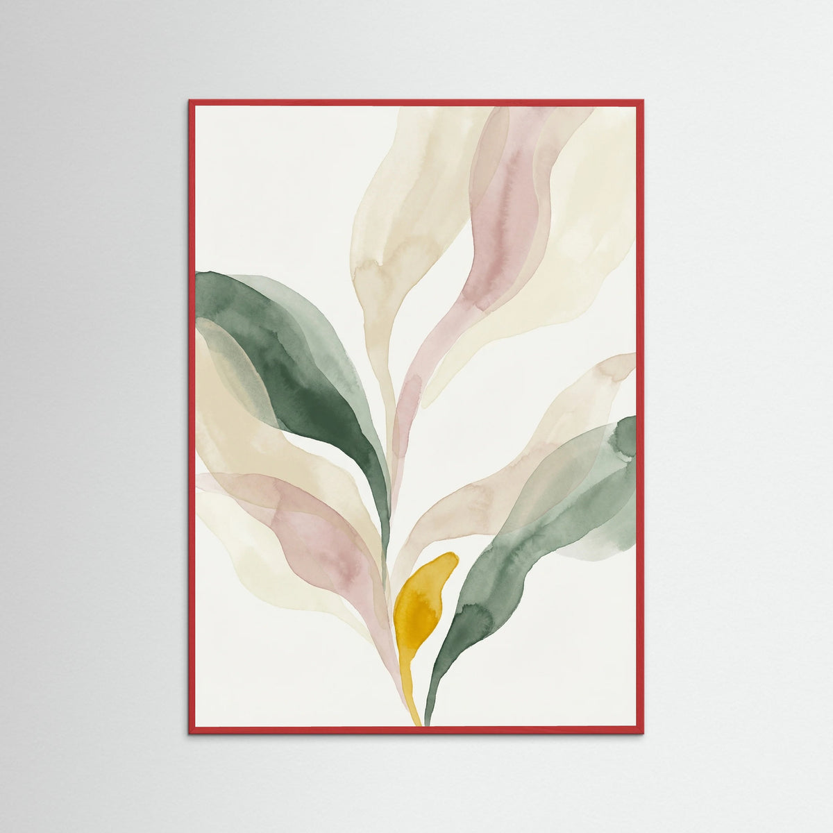 Red Wood Abstract Petal Forms