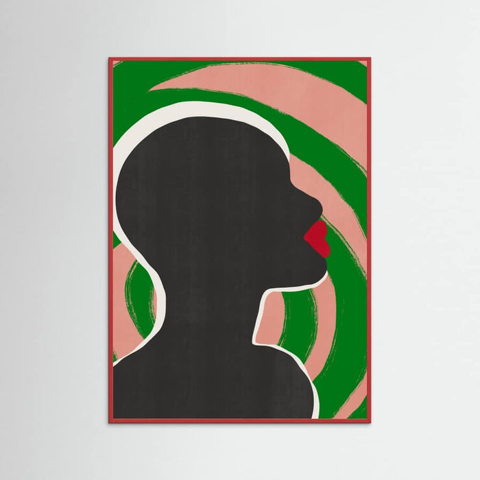 Anonymous Portrait In Green Spiral Poster – poster and art print
