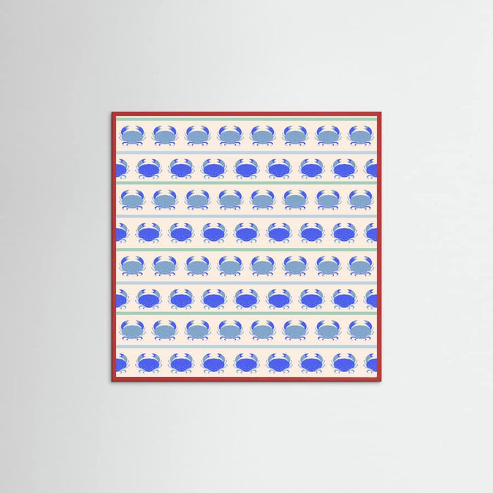 Poster Blue Crabs Nautical Pattern – poster e stampa artistica