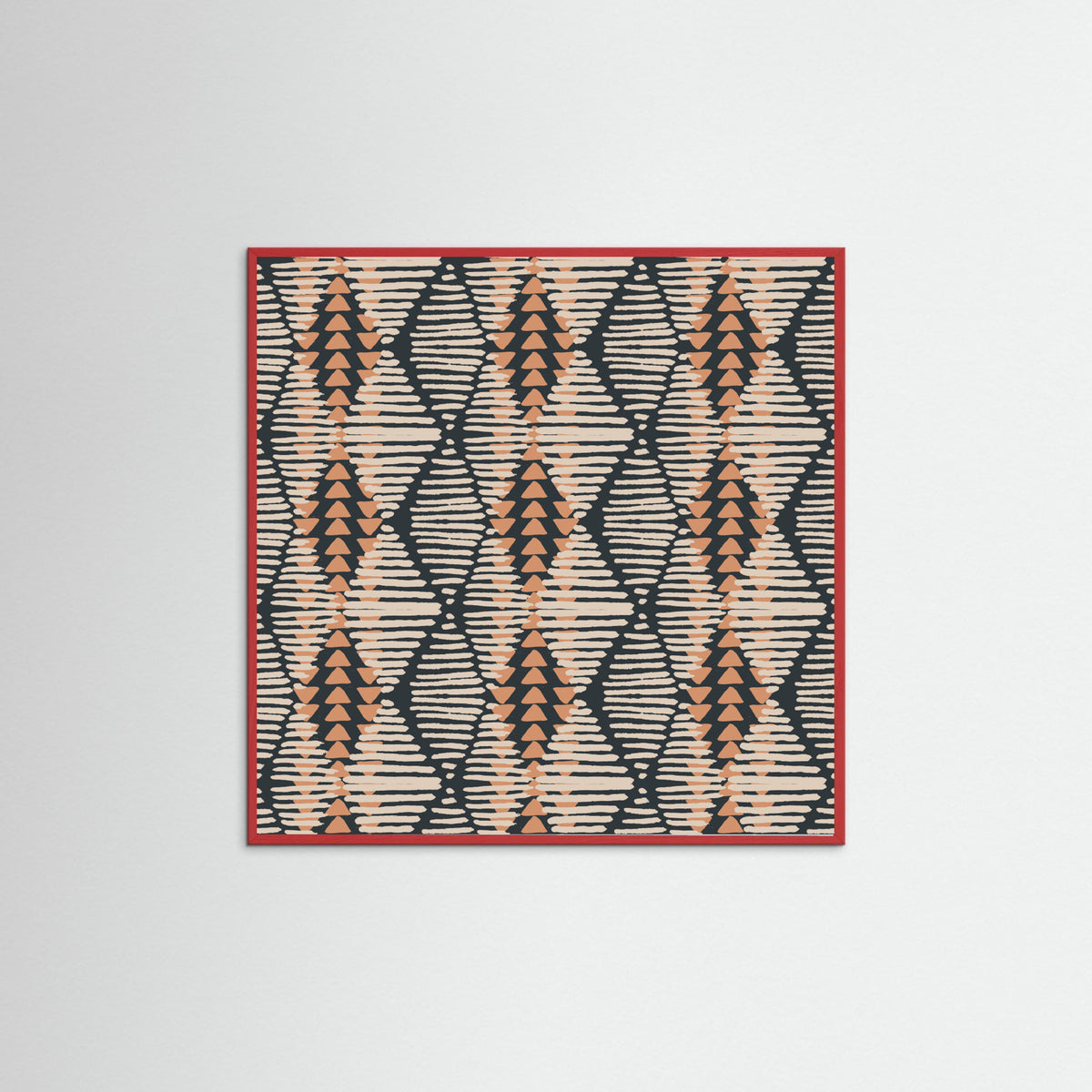 Red Wood Boho Lines Poster