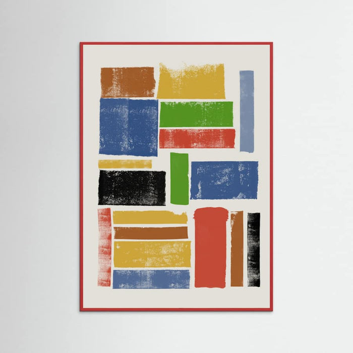 COLOR LINO CUT COMPOSITION Poster – plakat og kunsttryk