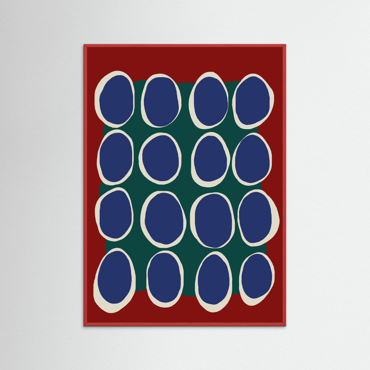 Red Wood Color Harmony Poster