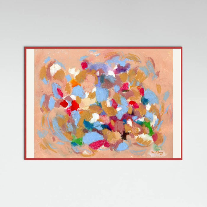 Red Wood Confetti Garden I Poster