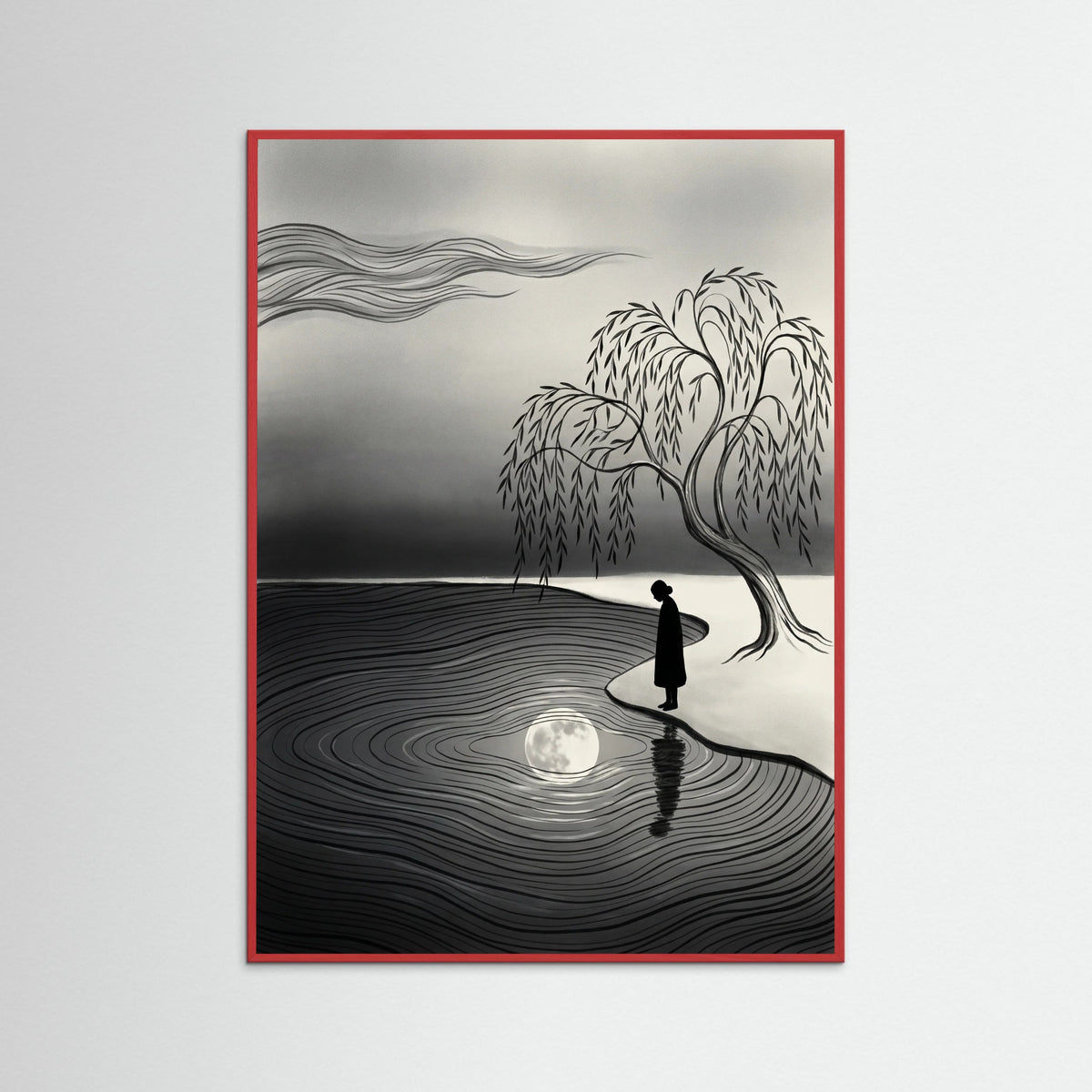 Red Wood Contemplative Horizon