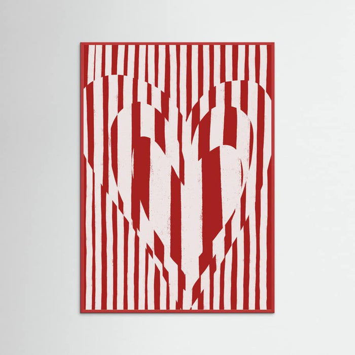 Heart in Stripes Poster – poster and art print
