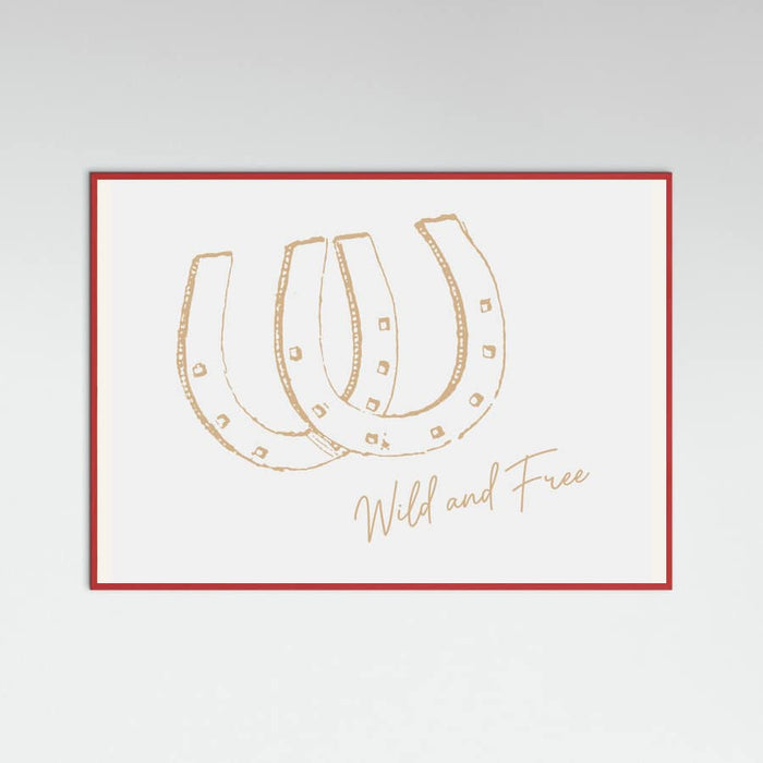 Plakat Horseshoe Wild and Free Neutral – plakat i druk artystyczny