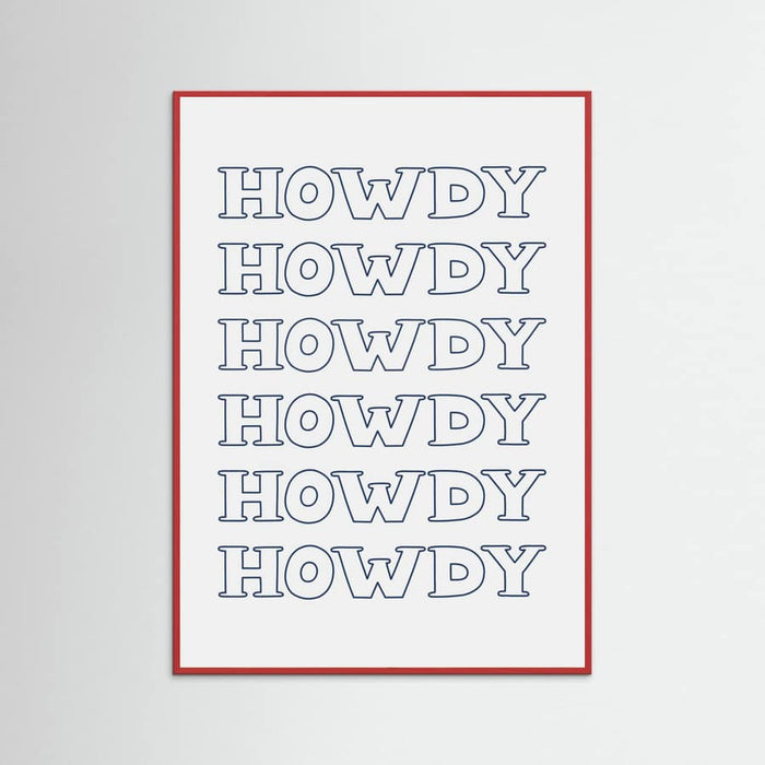 Plakat Navy Blue Howdy – plakat i druk artystyczny