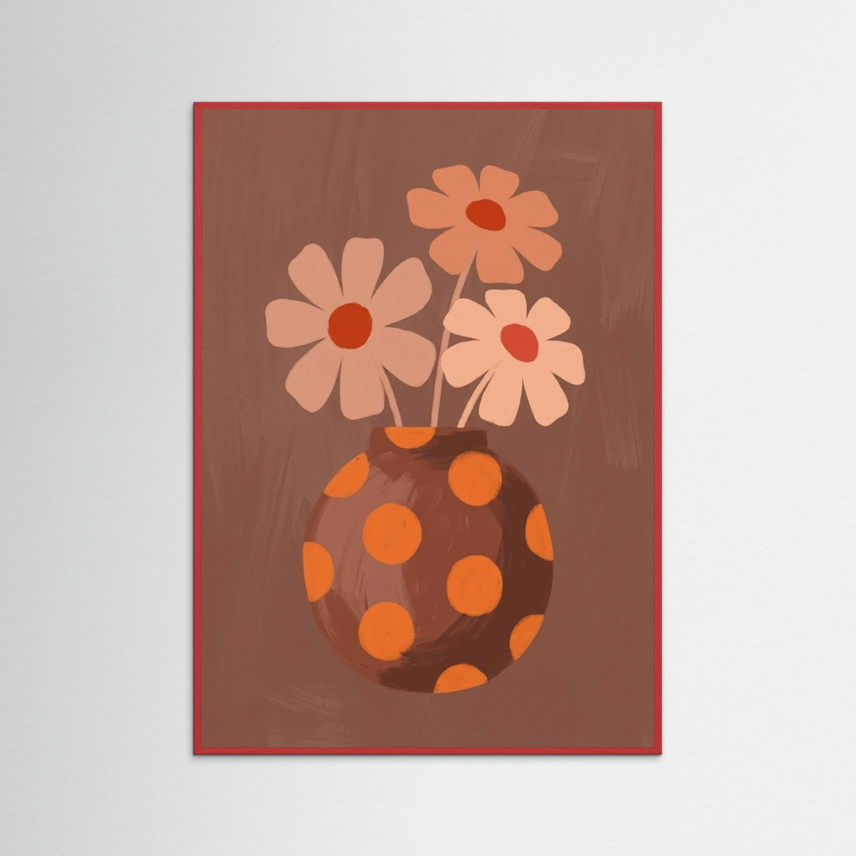Red Wood Patterned Portrait