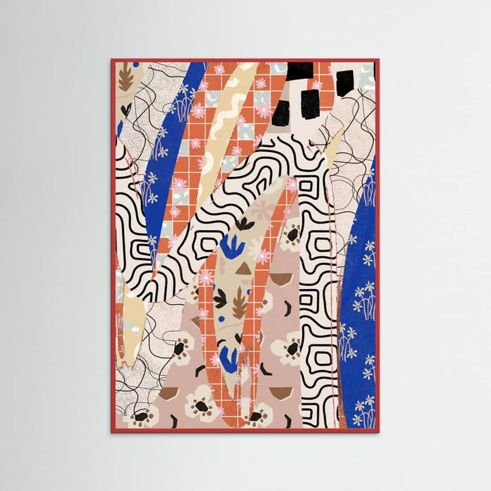 Red Wood Patternplayno04 Poster