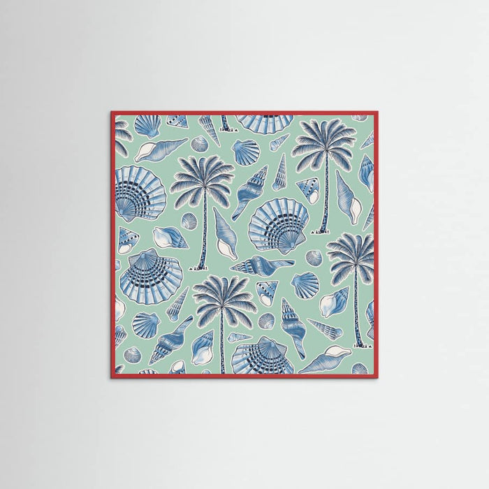 Affiche Sea Shells and Palmtrees Mint – affiche et impression d’art