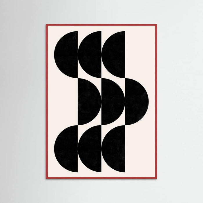 Red Wood Shape By Cats and Dotz 30 X 42 Inches Textured Black Poster