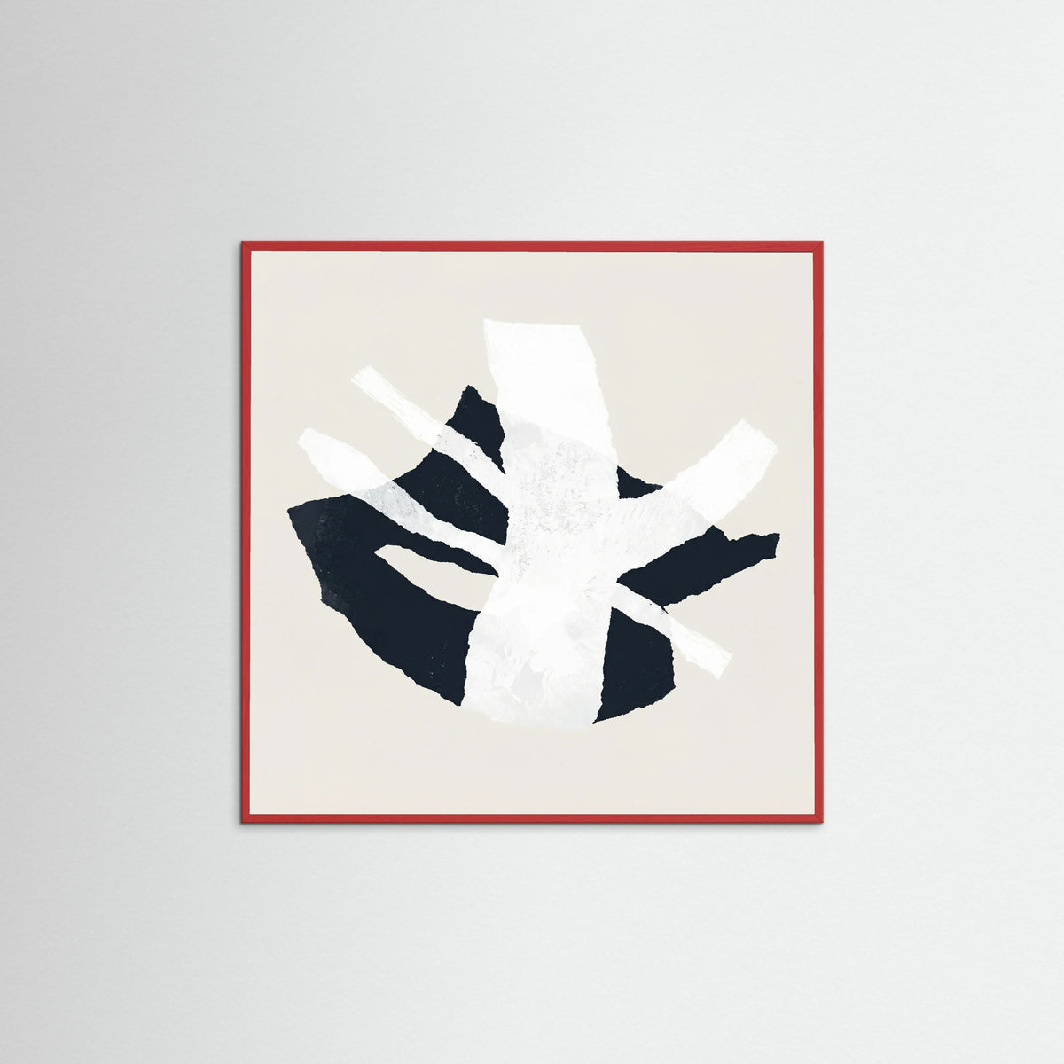 Red Wood Square Fragmented Balance
