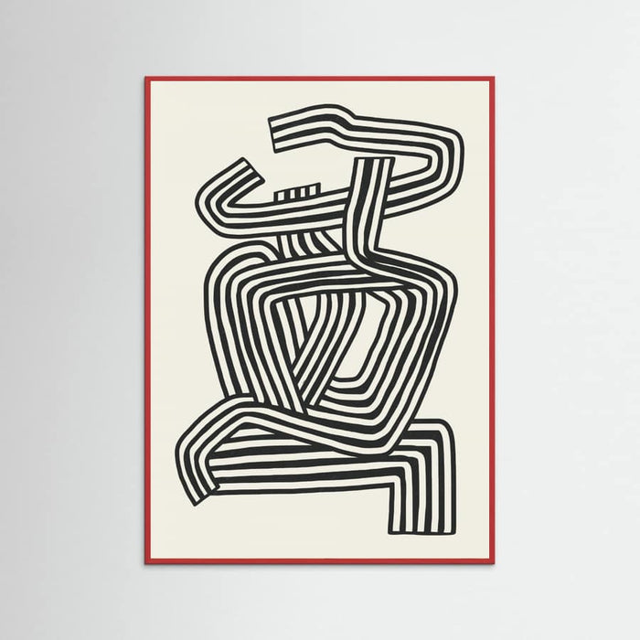 Stripe Woman Portrait Poster – poster and art print