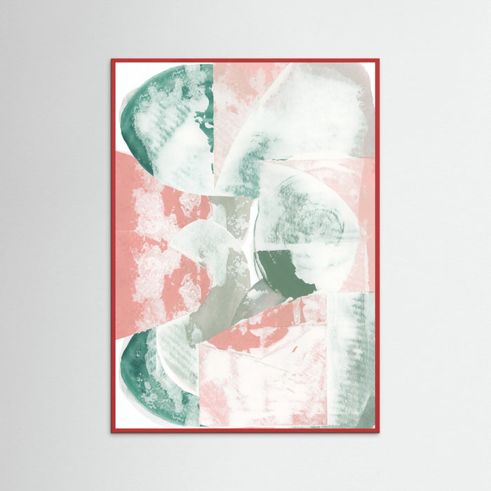 Red Wood Terra & Teal 1 Poster