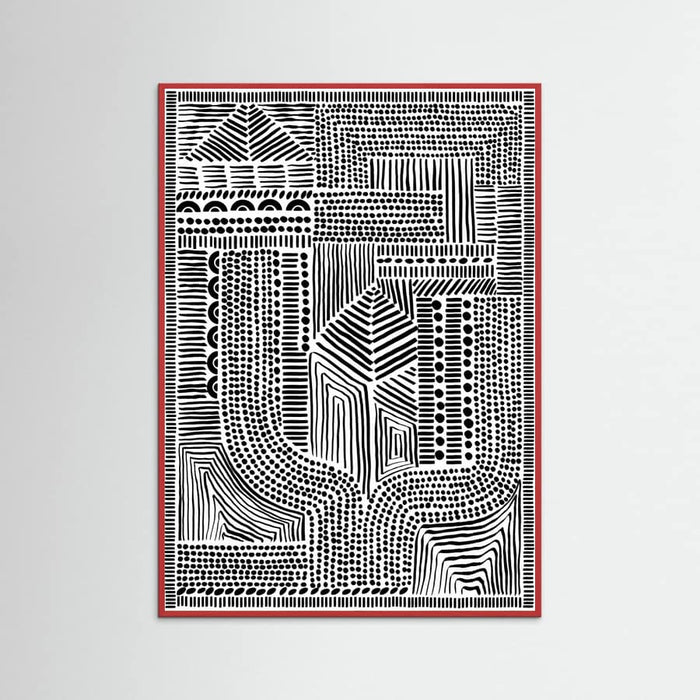 Red Wood Tribal Abstract Poster