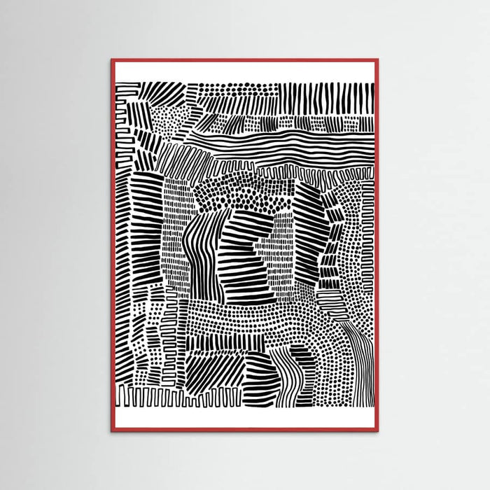 Red Wood Tribal Art Poster