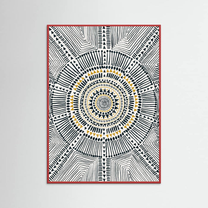 Red Wood Tribal Sun Poster