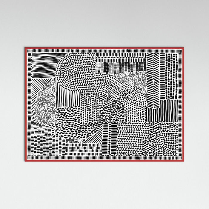 Red Wood Tribal Tapestry Poster