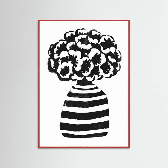 Vase Striped Poster – plakat og kunsttryk