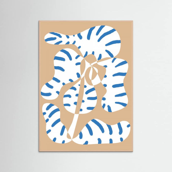Abstract Shapes Flower Tiger print Poster – plakat og kunsttryk