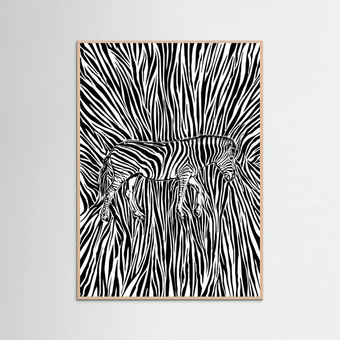 African Zebra striped camouflage -juliste – juliste ja taidepainatus