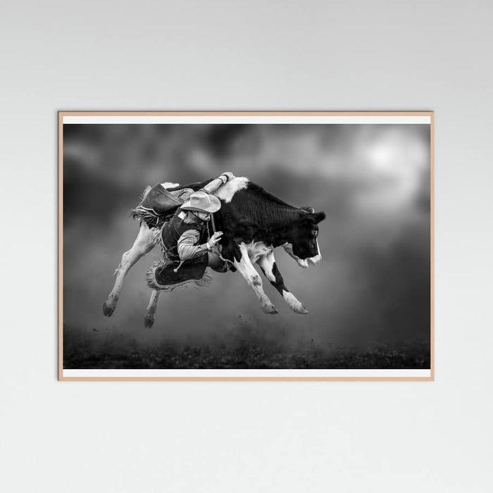 Rose Wood Bucking Calf Ride Poster