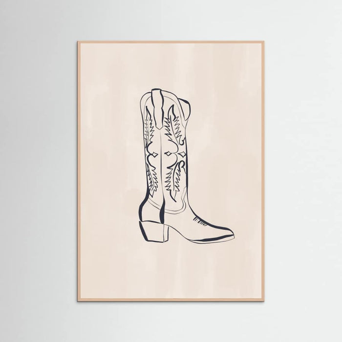 Póster Cowboy Boots By Ivy Green Illustrations – póster e impresión artística