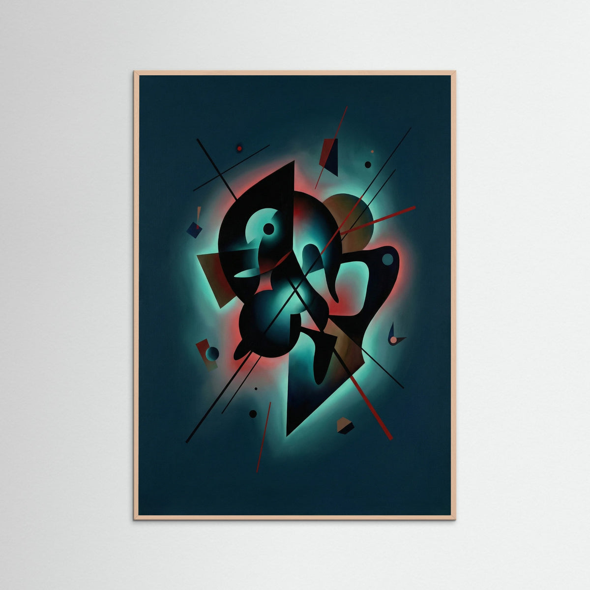 Rose Wood Dark Geometric Flow