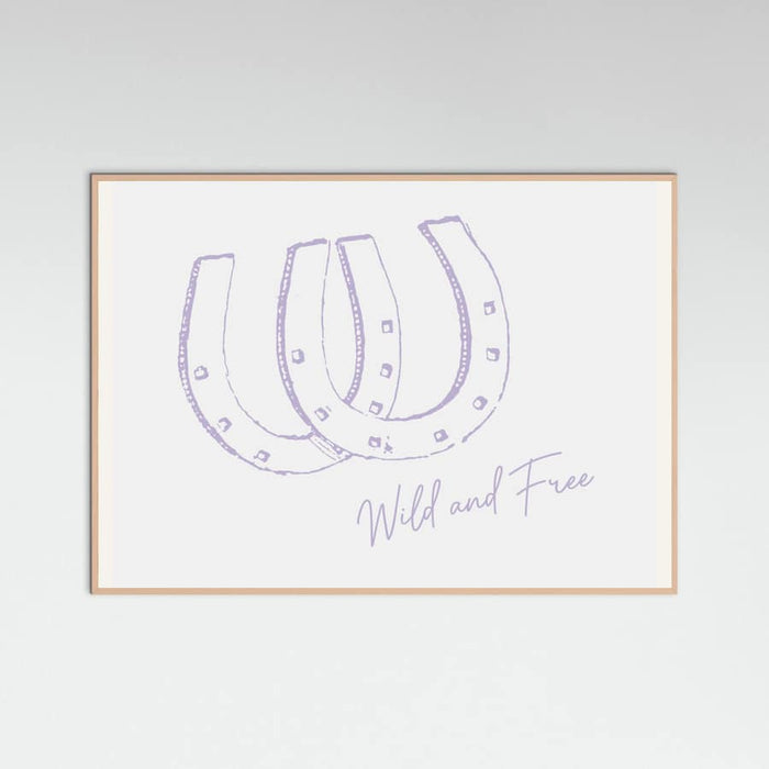 Horseshoe Wild and Free Purple Poster – Poster und Kunstdruck