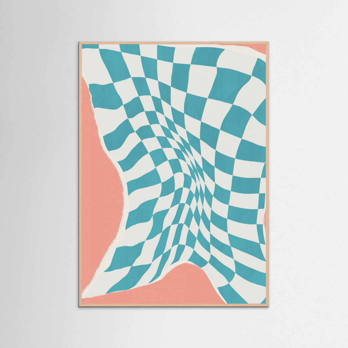Rose Wood Line Drying Fabric In the Wind Poster