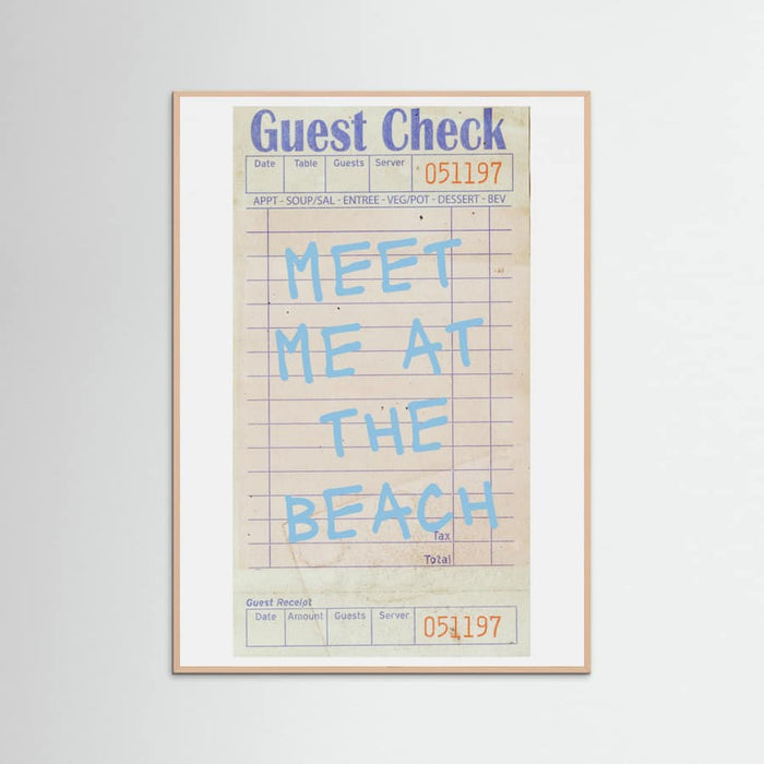 Plakat Meet Me At the Beach Blue – plakat i druk artystyczny