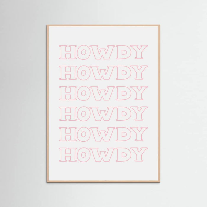 Pink Howdy Poster – plakat og kunsttryk