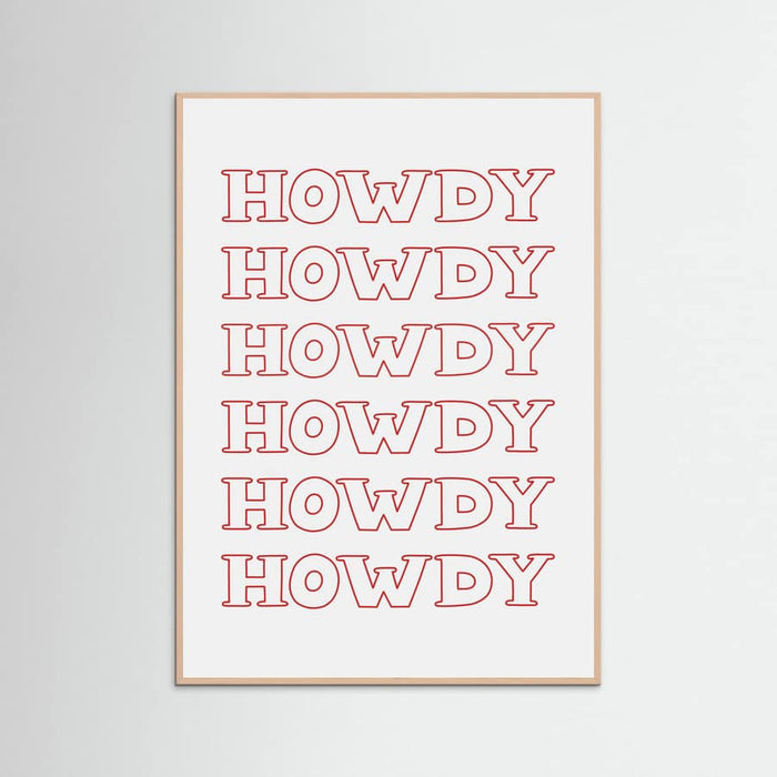 Red Howdy Poster – poster and art print