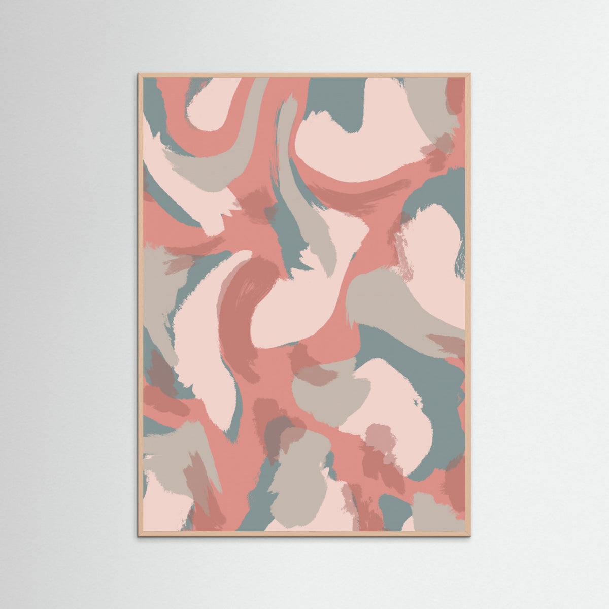 Rose Wood Swirling Hues Poster