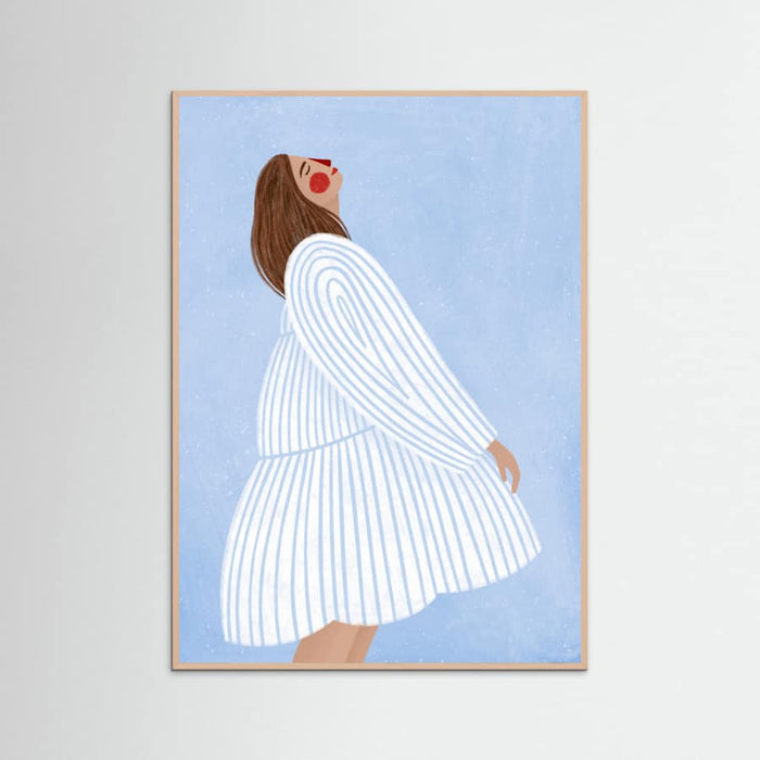 The Woman With the Blue Stripes Poster – poster and art print