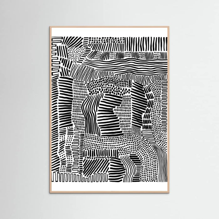Rose Wood Tribal Art Poster