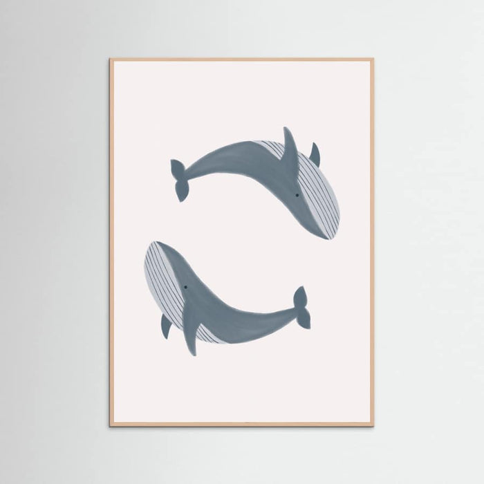 Two Whales Poster – Poster und Kunstdruck