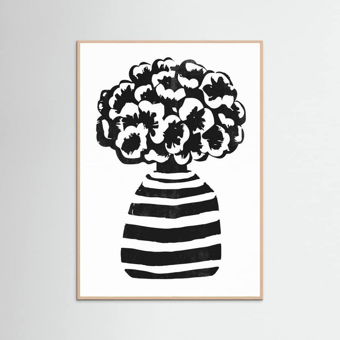 Vase Striped Poster – plakat og kunsttryk