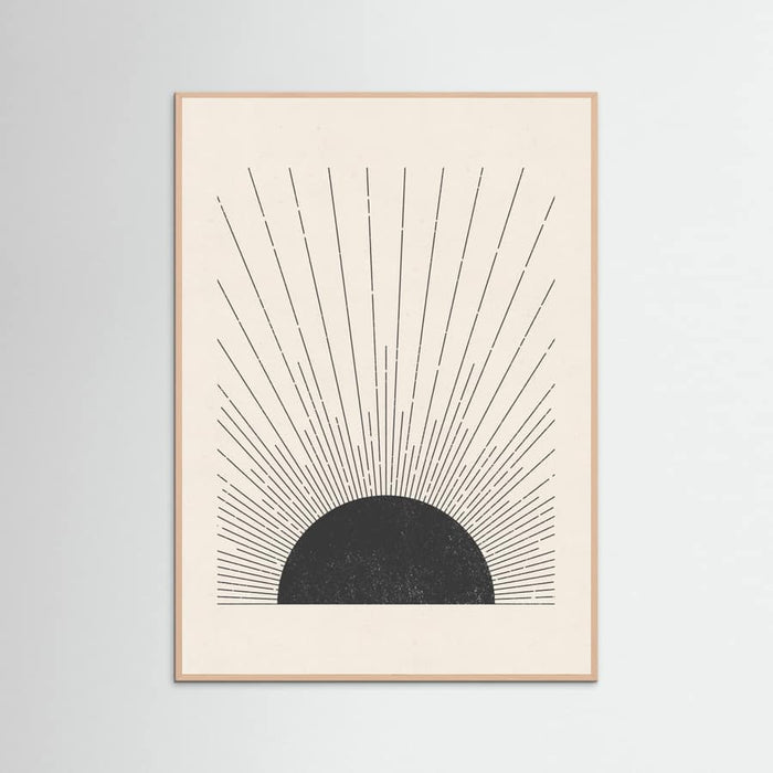 Poster Woodblock The sun Illustration – poster e stampa artistica