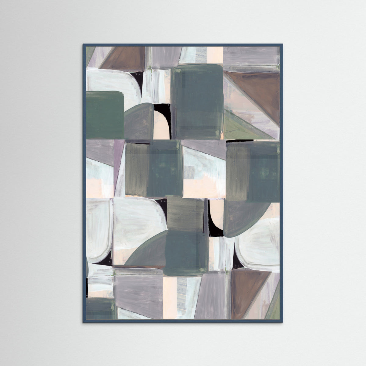 Teal Wood Abstract Desaturate No3 Poster