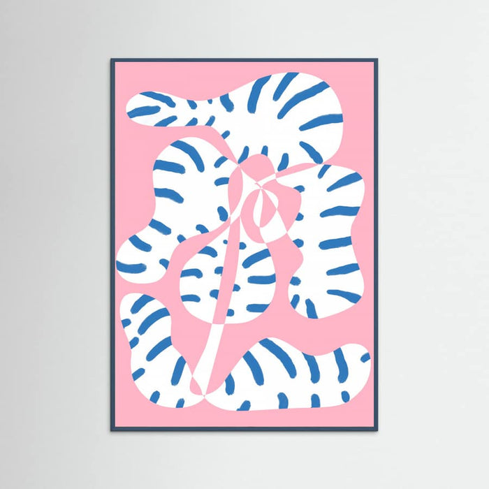Abstract Shapes Flower Tiger print Poster – plakat og kunsttryk