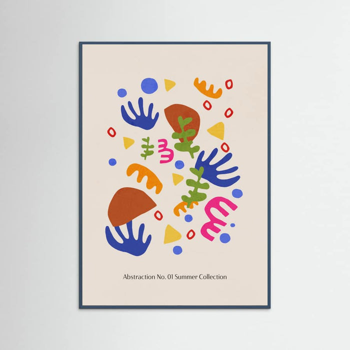 Teal Wood Abstraction Summer Collection Poster