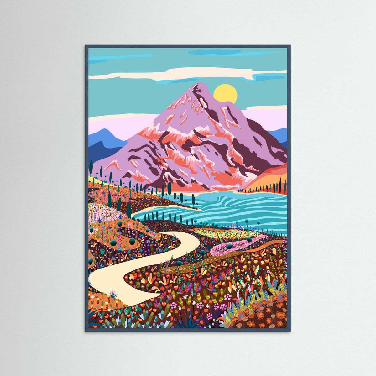 Teal Wood Alice In Wonder Valley Poster