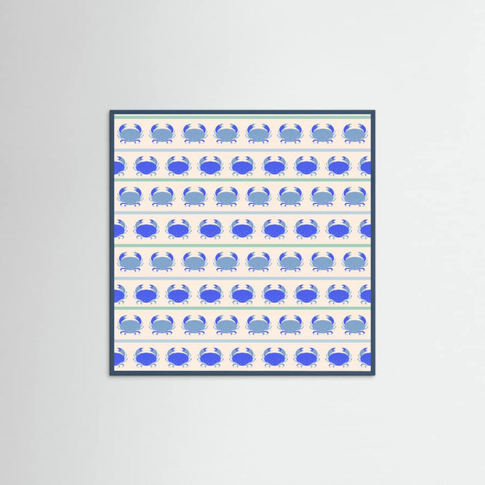 Poster Blue Crabs Nautical Pattern – poster e stampa artistica