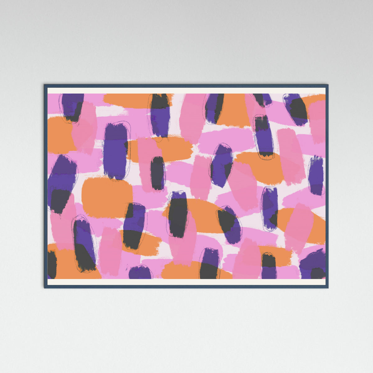 Teal Wood Bold Color Strokes Poster