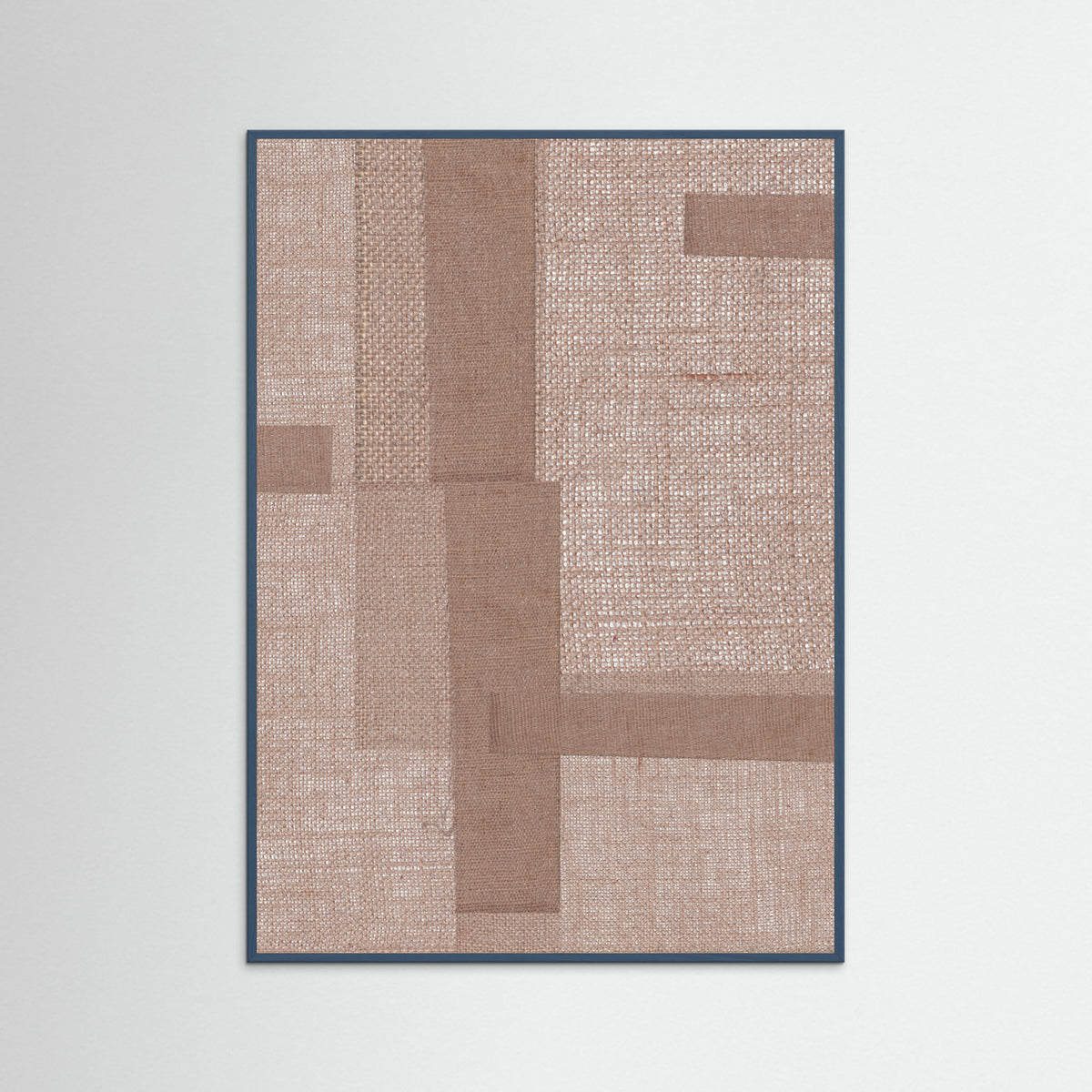 Teal Wood Fabric Pattern Collage No.5 Poster