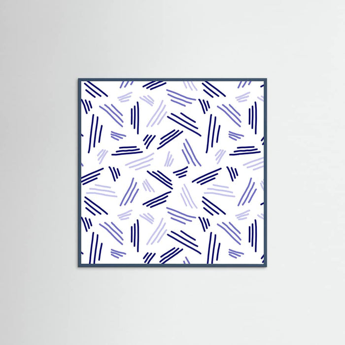 Póster Falling Triple Lines Navy Blue – póster e impresión artística