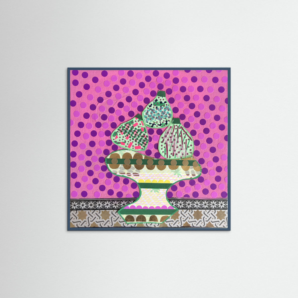 Teal Wood Figs Poster