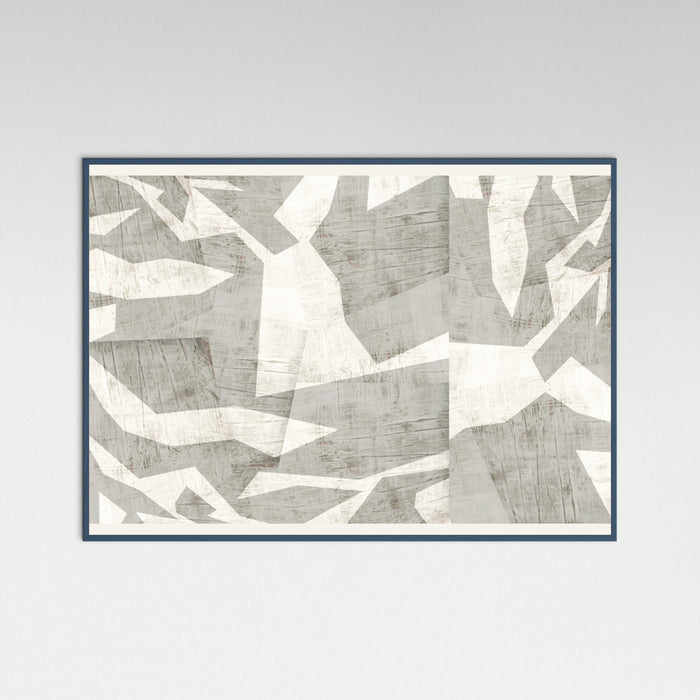 Teal Wood Fractured Light 2 Poster
