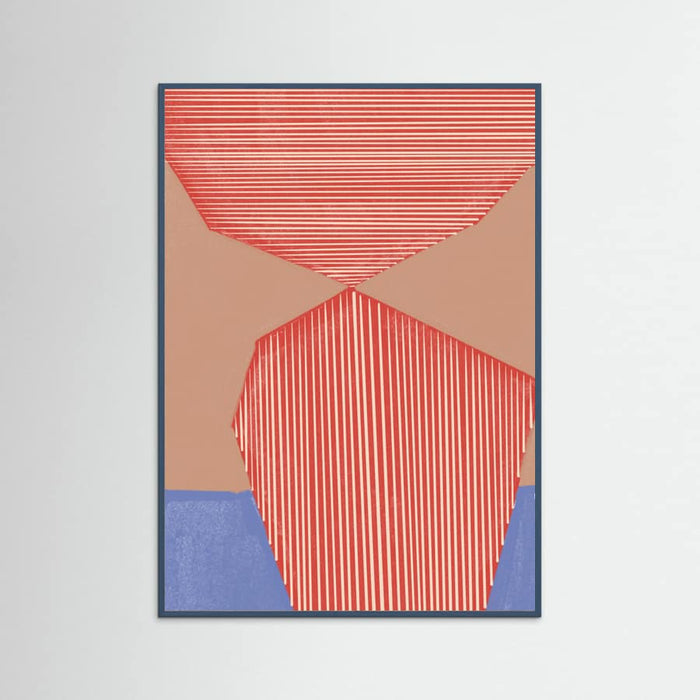 Teal Wood Geo Balace Poster